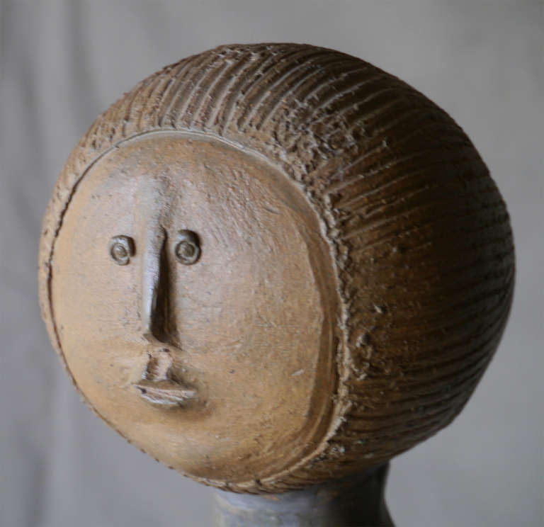 Late 20th Century Huge Sculptural Ceramic by Albert Thiry - Vallauris-France circa 1970 For Sale