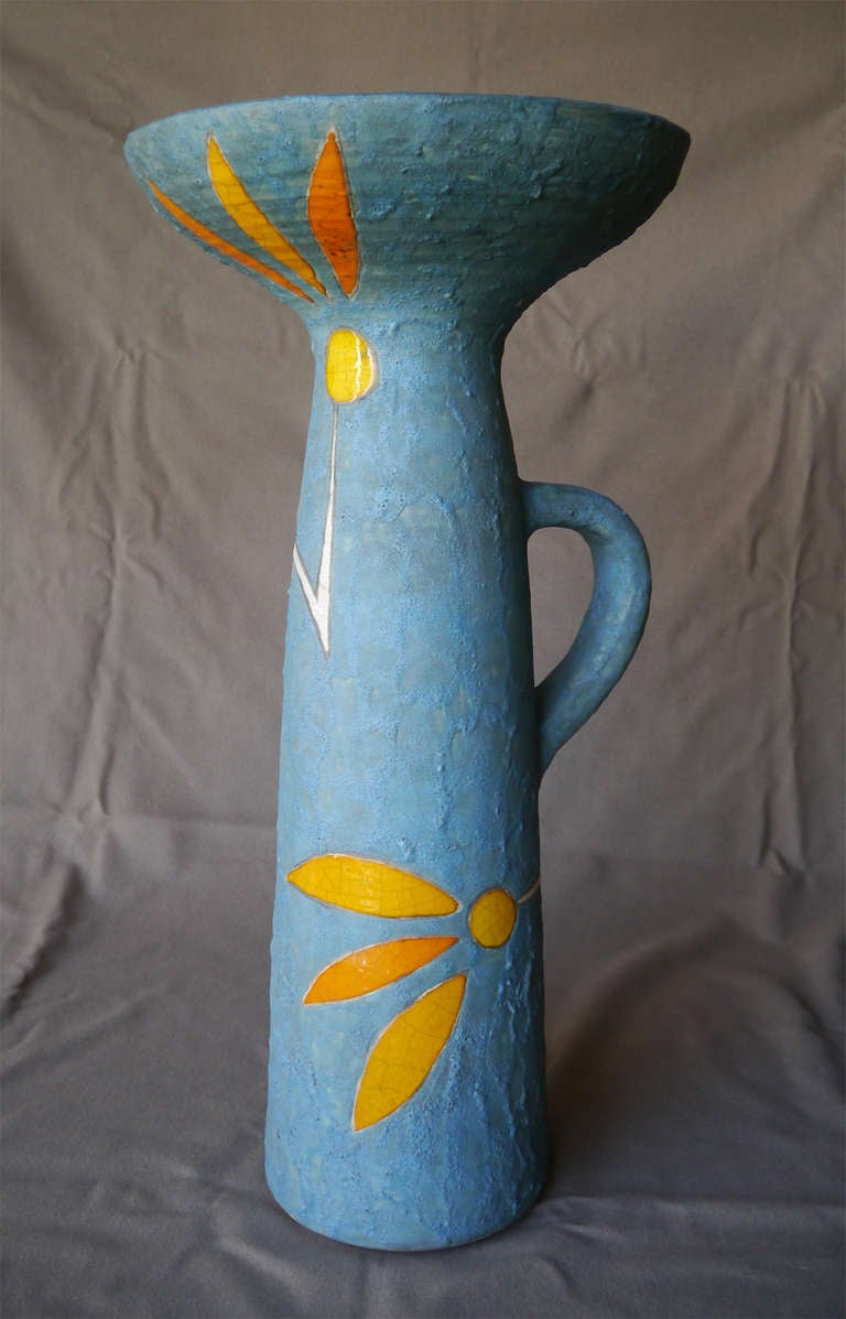 Oversized Vase by Gilbert Valentin Les Archanges - Vallauris, France circa 1950 3