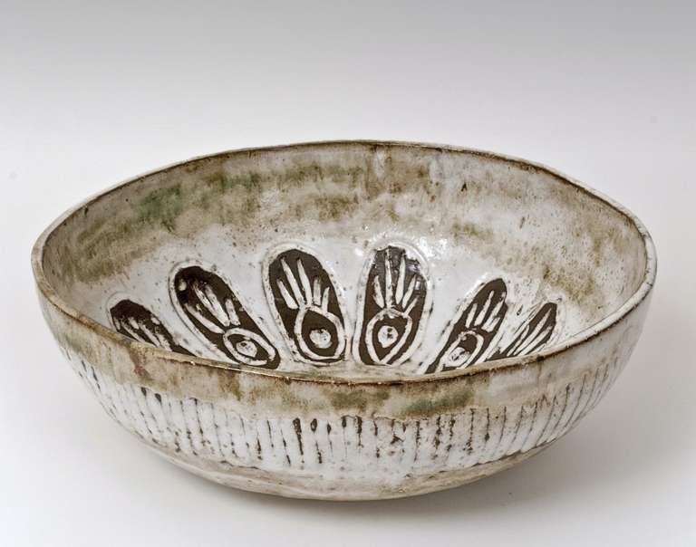 Extra Large Ceramic Bowl by Albert Thiry at 1stdibs
