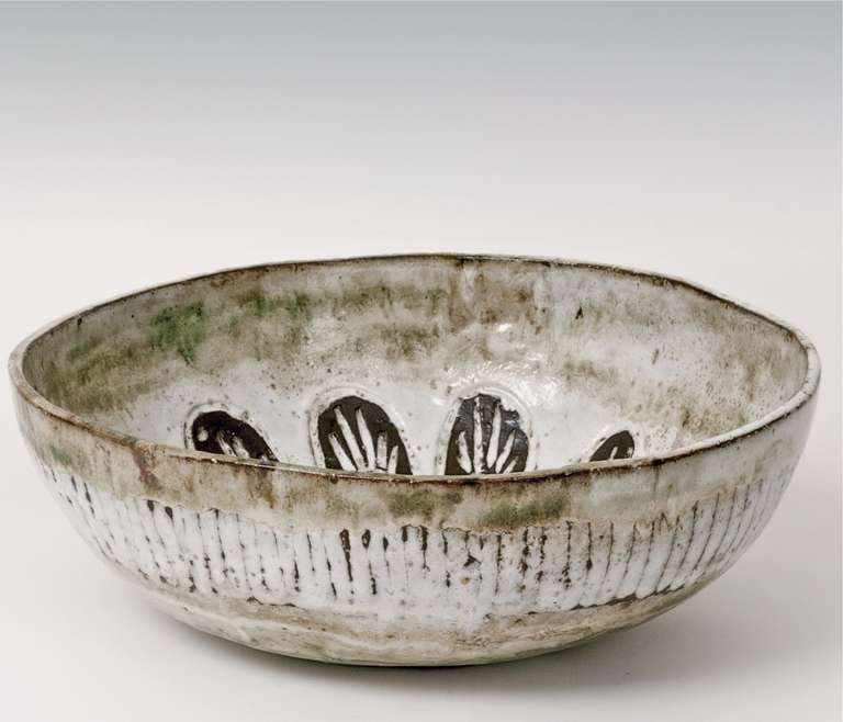 Extra Large Ceramic Bowl by Albert Thiry at 1stdibs
