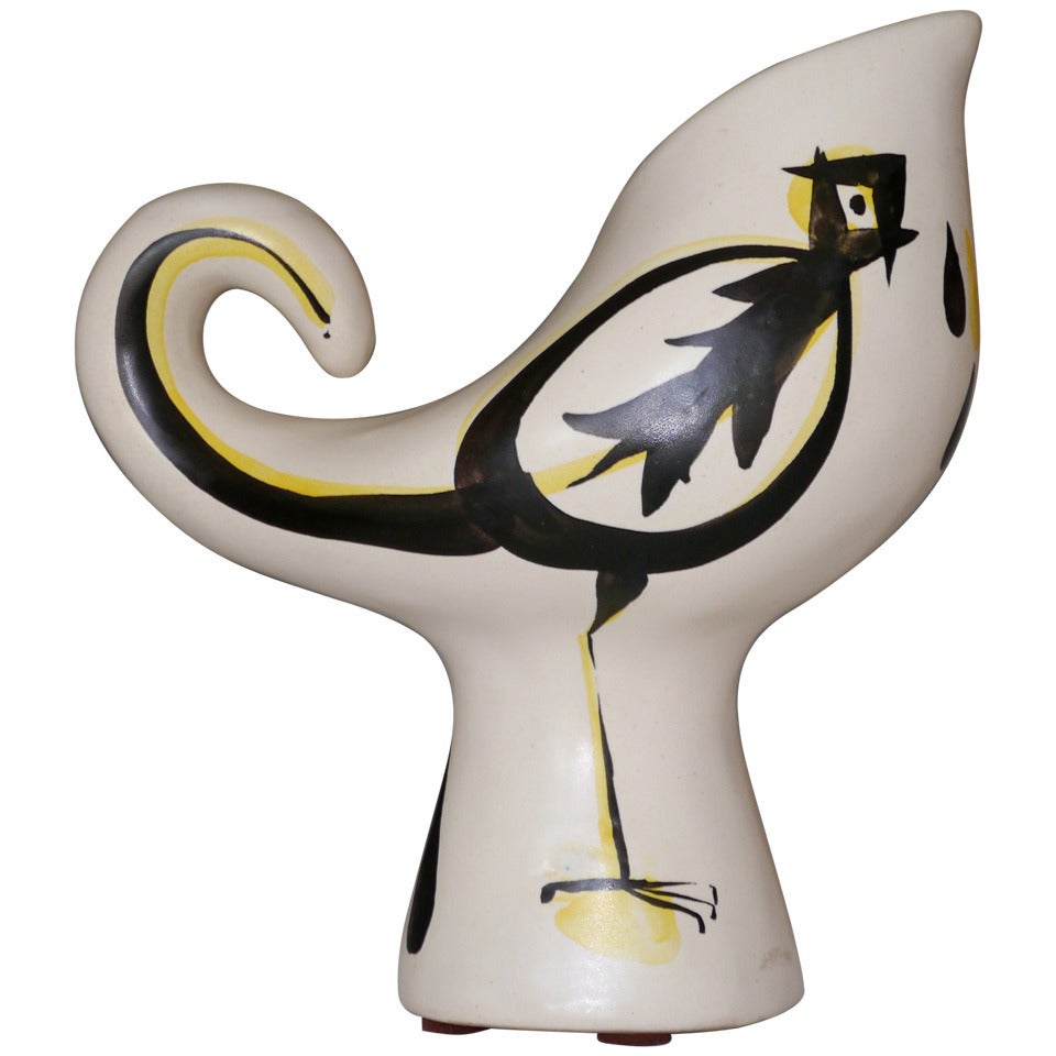 Vase "Coq" by Roger Capron, Vallauris, France, circa 1950s For Sale