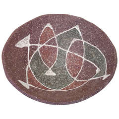 Decorative Round Dish by Accolay, France circa 1960 10