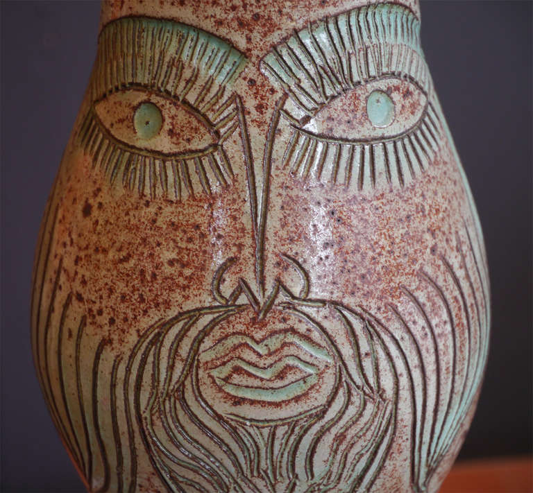 Double Faced Vase by Accolay, France, circa 1960 In Excellent Condition For Sale In Saint Ouen, FR