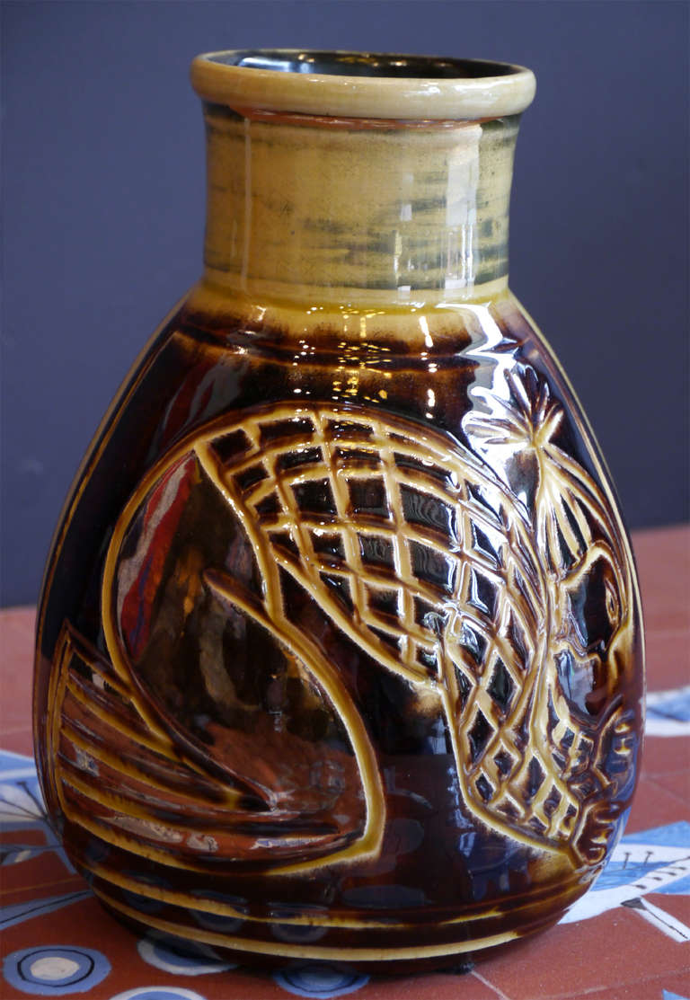 Mid-20th Century Gourd Vase by Accolay, France circa 1960