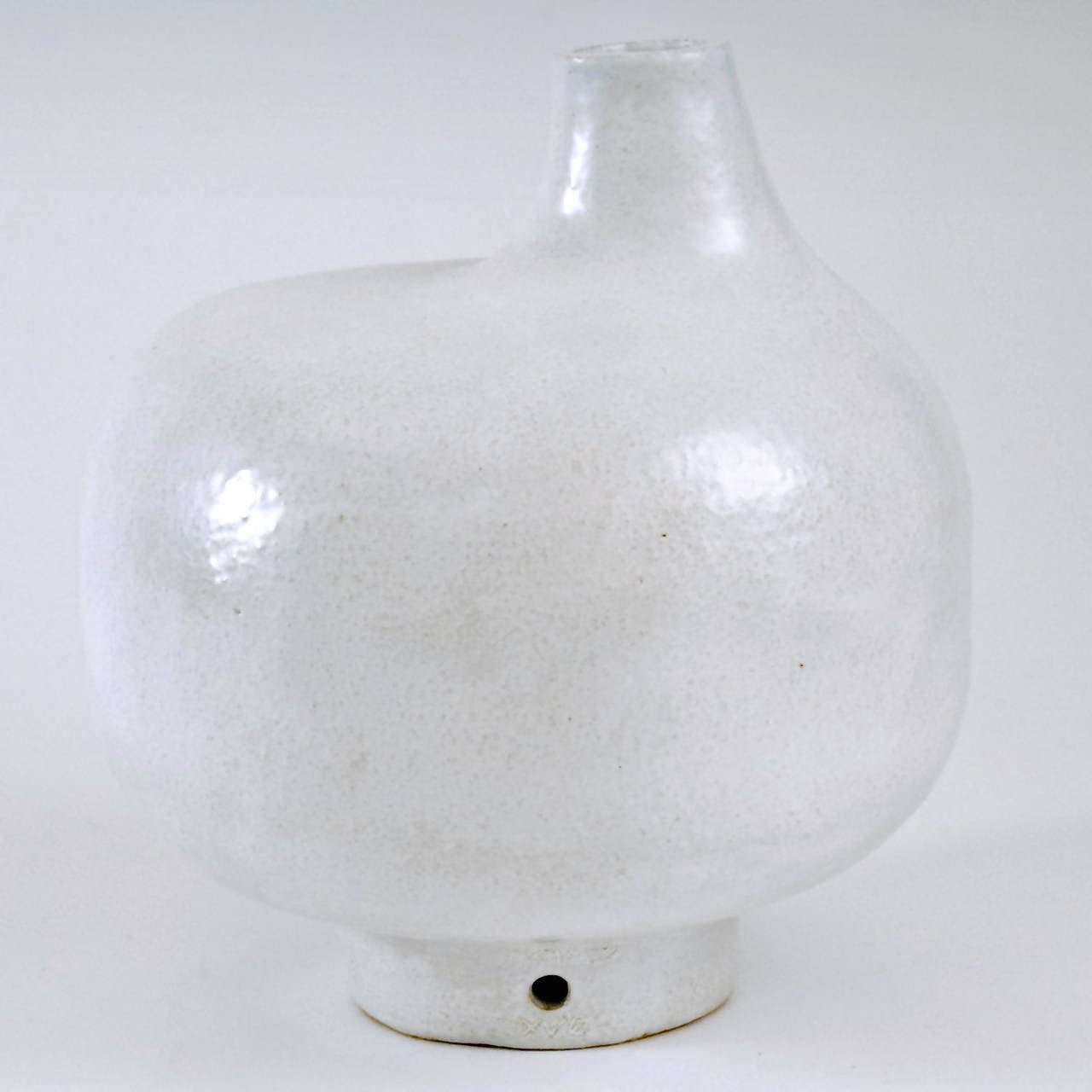 Glazed Large Ceramic Lamp Base Signed by DaLo