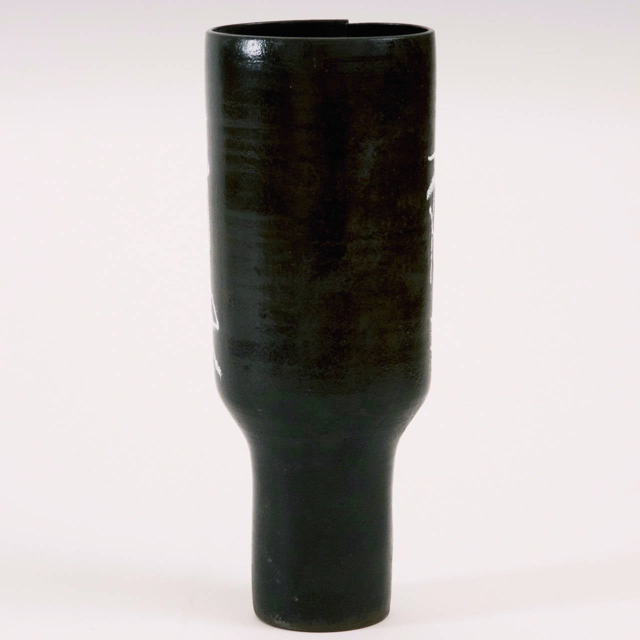 Glazed Ceramic Vase Modeled by Dalo and Decorated by Grégoire Devin