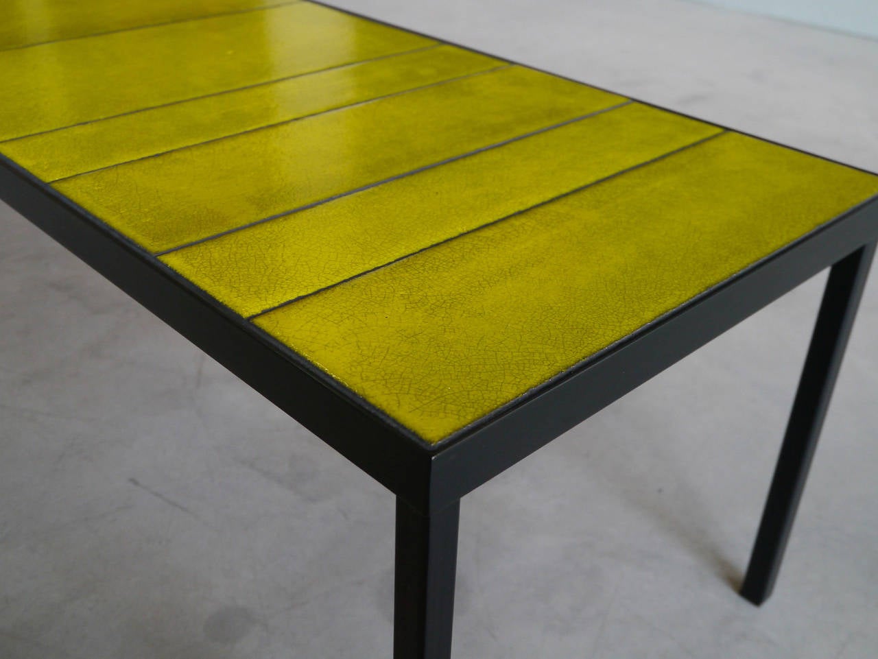 French 1970s Glazed Lava Low Table By Artocarpus For Sale