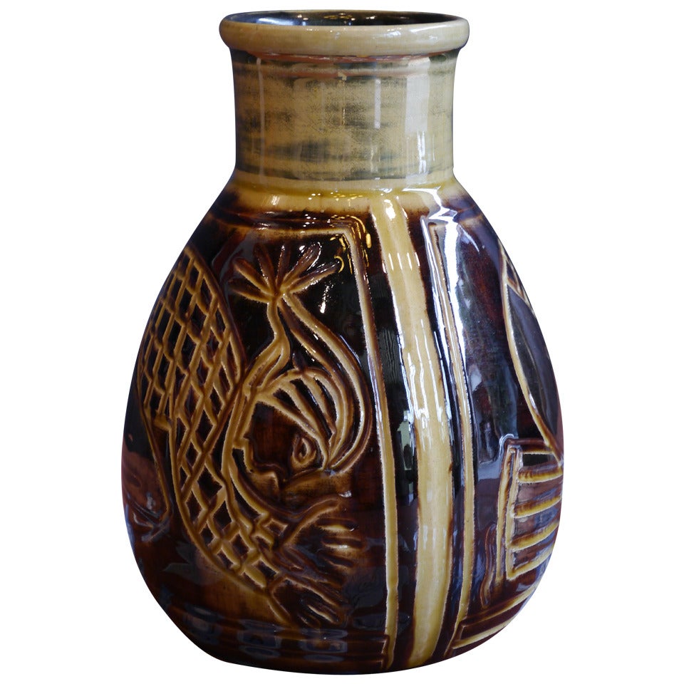 Gourd Vase by Accolay, France circa 1960