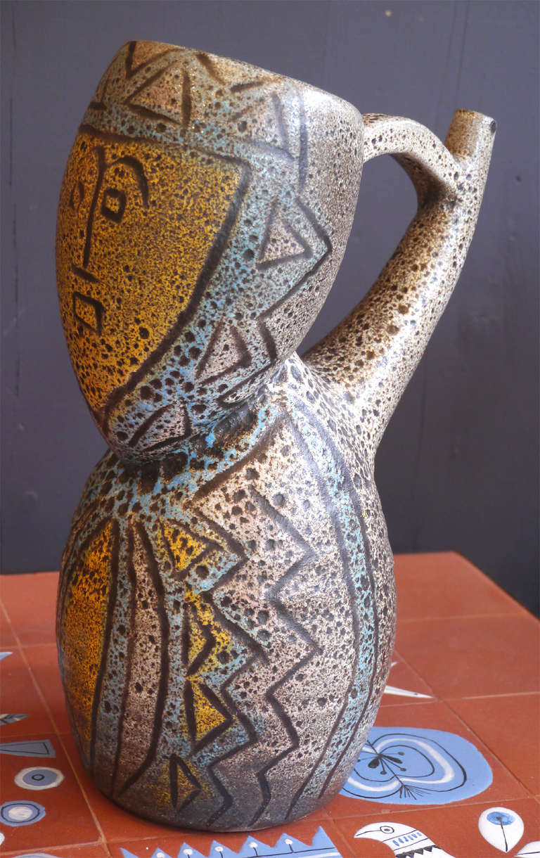 Biomorphic Vase by Accolay, France, circa 1960 For Sale 2