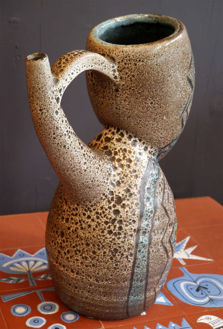 Biomorphic Vase by Accolay, France, circa 1960 In Good Condition For Sale In Saint Ouen, FR