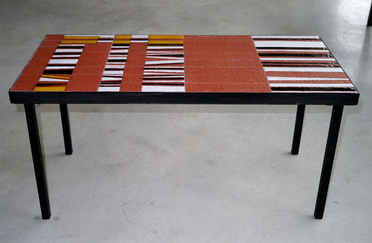 A Never Seen Coffee Table by Roger Capron - Vallauris, France, circa 1950 In Excellent Condition In Saint Ouen, FR