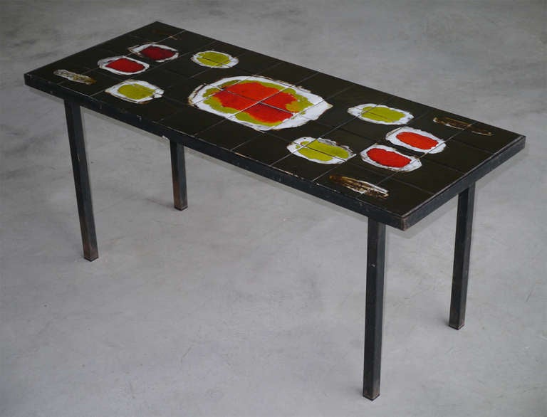 Glazed Low Table by Alice Colonieu, circa 1950