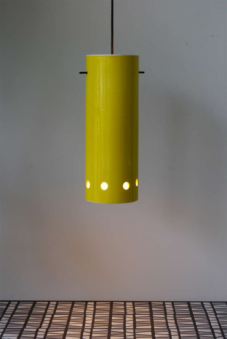 Pendant Ceramic Light by Roger Capron, Vallauris, 1956 Design In Excellent Condition For Sale In Saint Ouen, FR