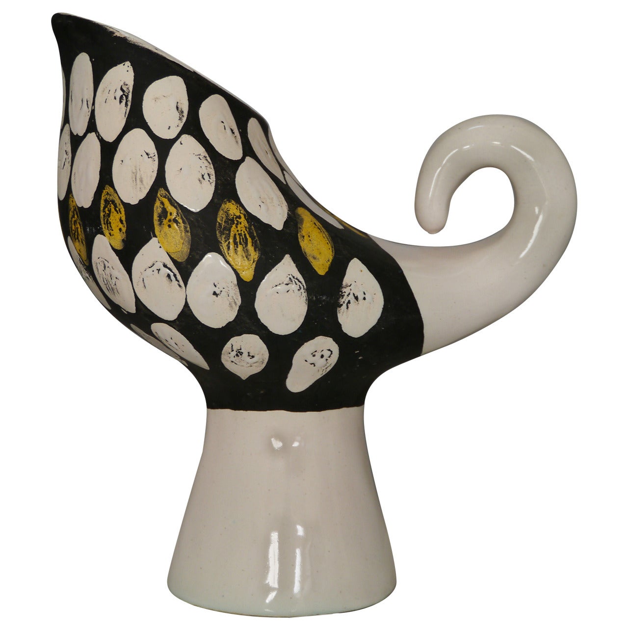 Zoomorphic Ceramic Vase by Roger Capron, circa 1950 For Sale