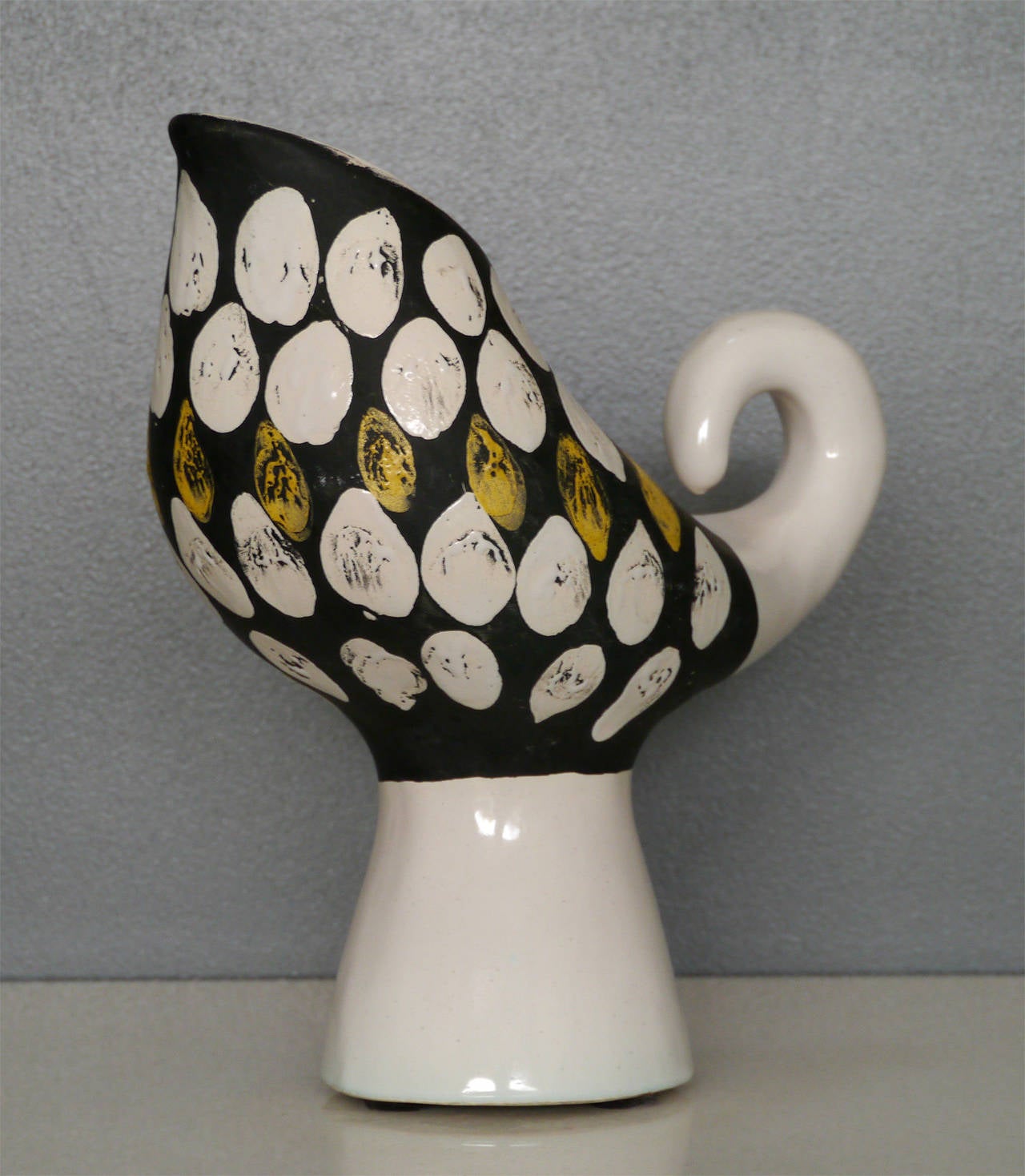 Mid-Century Modern Zoomorphic Ceramic Vase by Roger Capron, circa 1950 For Sale