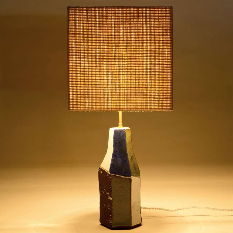 Contemporary Sculptural Ceramic Lamp-Stand by Salvatore Parisi