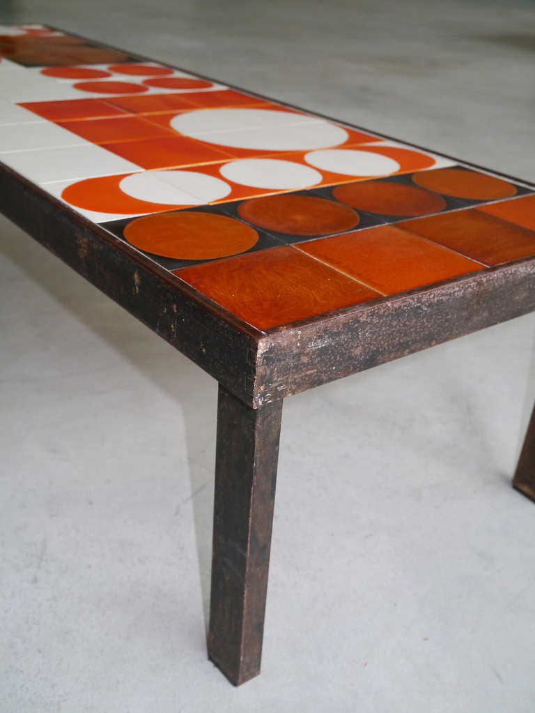 Low Table by Roger Capron and Gilbert Portanier, Vallauris, circa 1960 In Good Condition In Saint Ouen, FR
