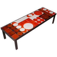 Low Table by Roger Capron and Gilbert Portanier, Vallauris, circa 1960