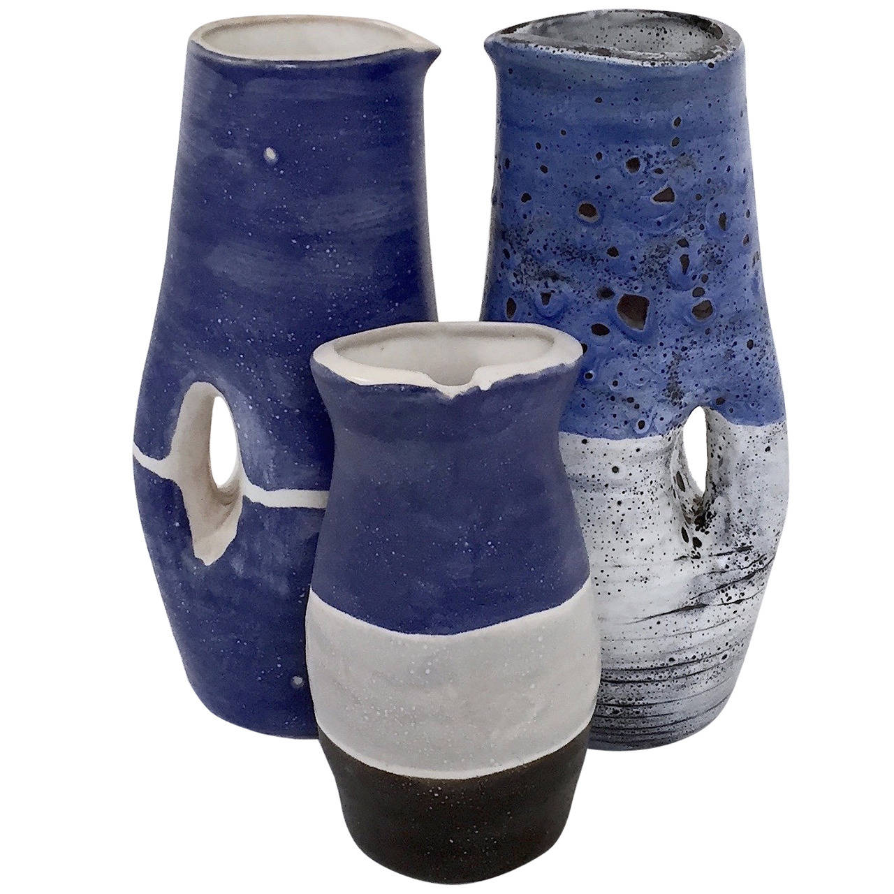 Set of Ceramic Vases by Mado Jolain at 1stDibs