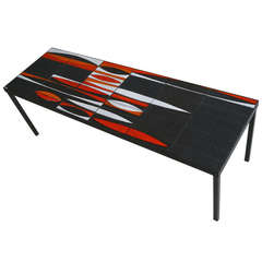 Iconic "Navettes" Low Table by Roger Capron, Vallauris, France, circa 1960