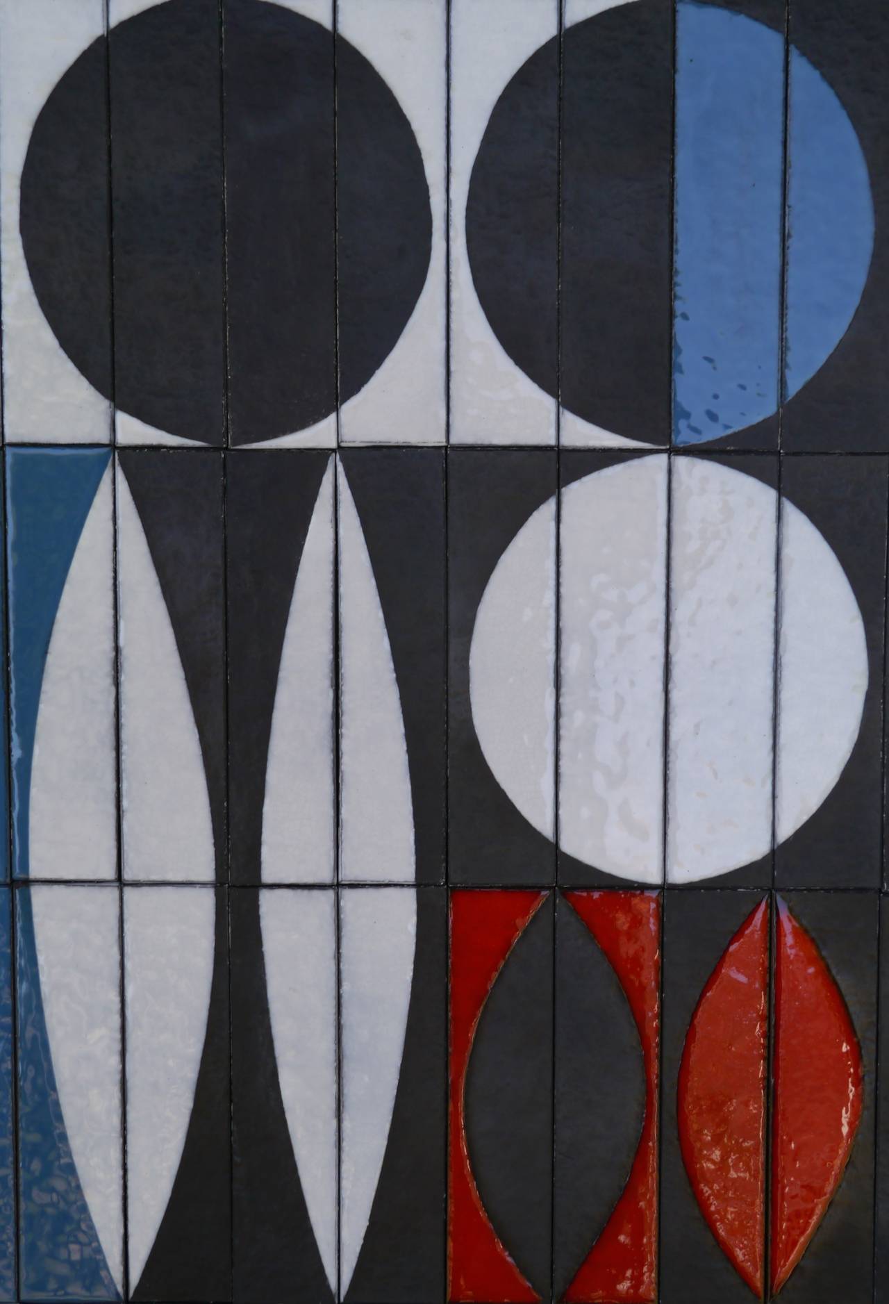 Glazed Roger Capron - Exceptional Ceramic Panel - Vallauris France -  circa 1960 For Sale