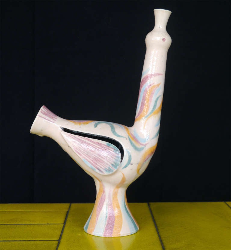 Sculptural Ceramic Bird by Accolay, circa 1960 For Sale 3