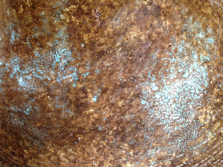 Céramique Base de lampe de table en céramique signée par Les 2 Potiers