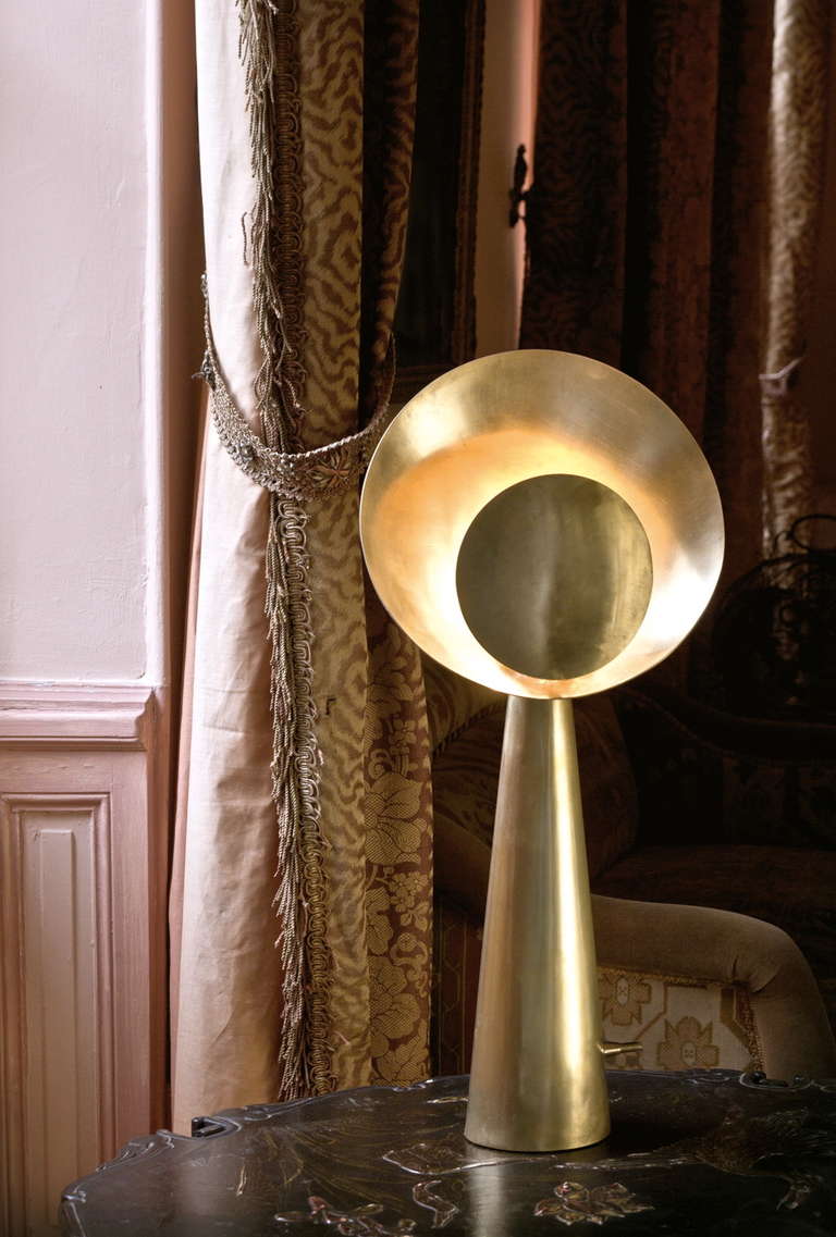 Reflector Lamp in Golden Brass In Excellent Condition In Saint Ouen, FR