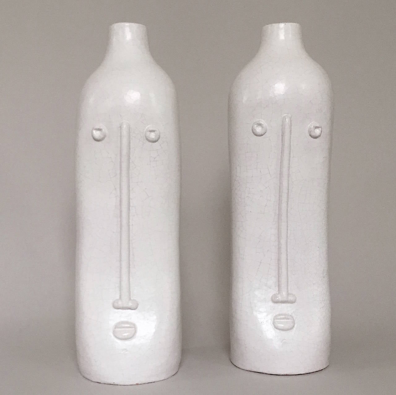 Modern Large Pair of Ceramic Lamp Bases Signed by DaLo