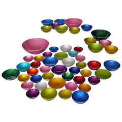 Set of Emalox Bowls by Bjorn Engo, Norway circa 1960 10