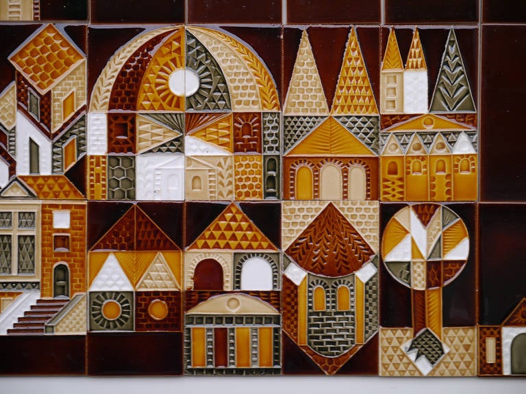 Mid-Century Modern Roger Capron Wall Ceramic Panel 