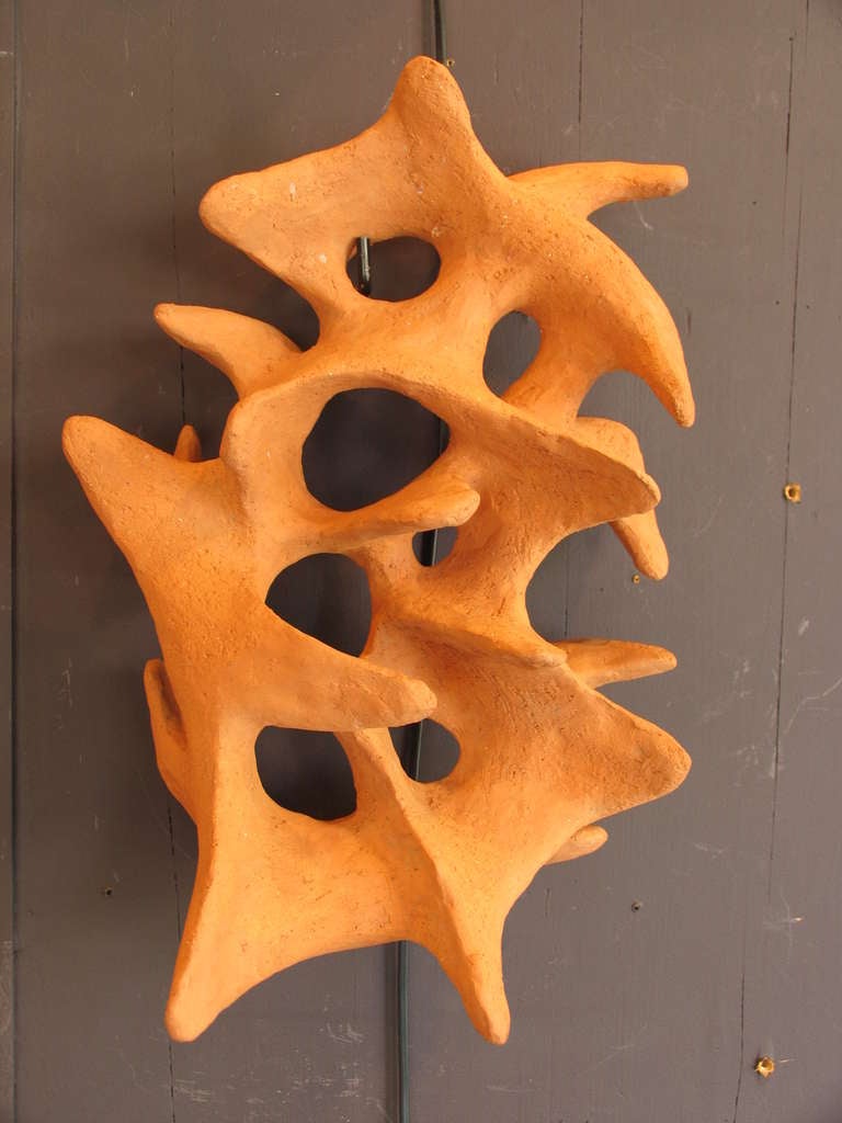 Ceramic Wall Sculpture by Jean Megard, 1968 For Sale 2
