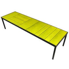 1970's Glazed Lava Coffee Table