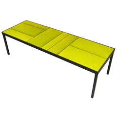 1970's Glazed Lava Coffee Table