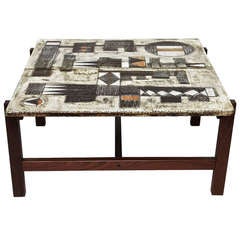 Glazed Lava Coffee Table by Les 2 Potiers