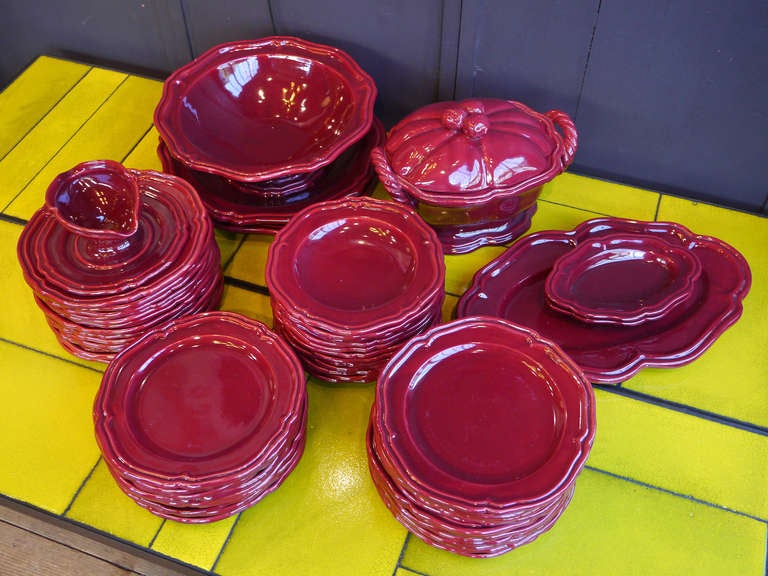 Set of 56 Dishes by Cerenne, Vallauris circa 1950 at 1stdibs