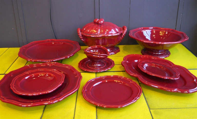 Set of 56 Dishes by Cerenne, Vallauris circa 1950 at 1stdibs
