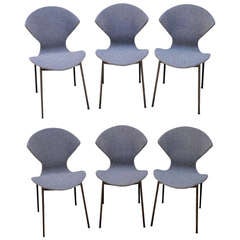 Six Chairs by Genevieve Dangles and Christian Defrance for Burov - France - 1957