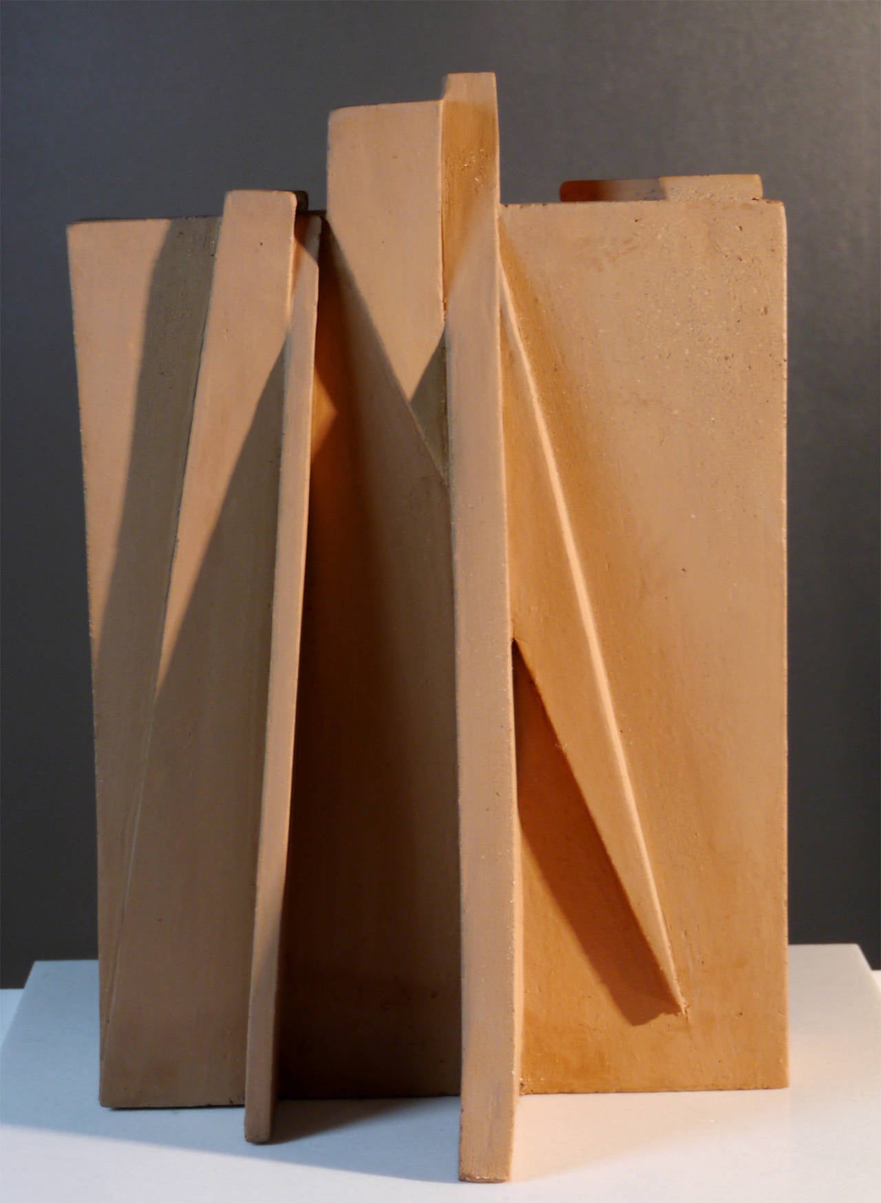Modern Ocher Earth Sculpture by Jacques Barbier, 1990 For Sale