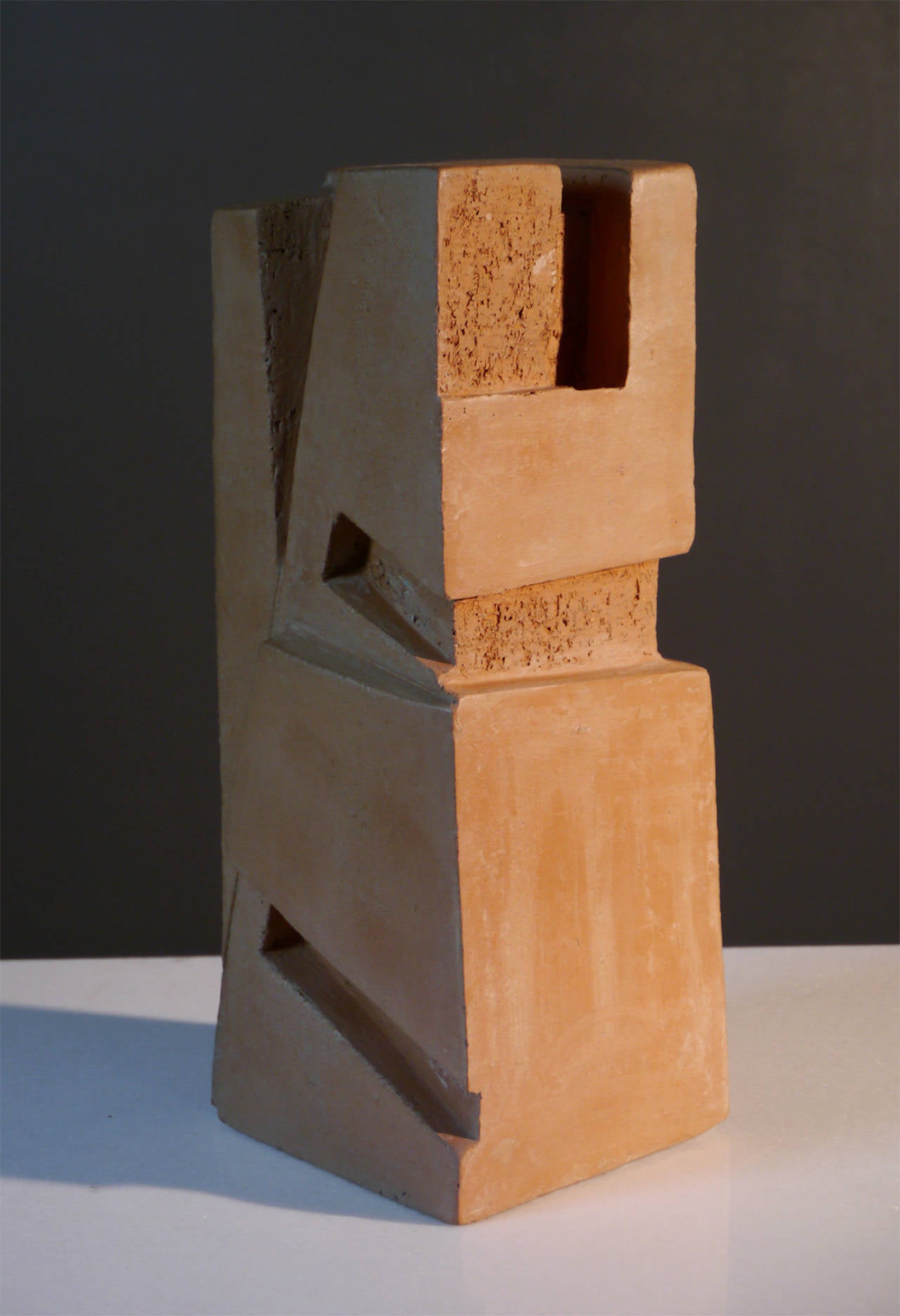 Ocher Earth Sculpture by Jacques Barbier, 1993 In Excellent Condition For Sale In Saint Ouen, FR