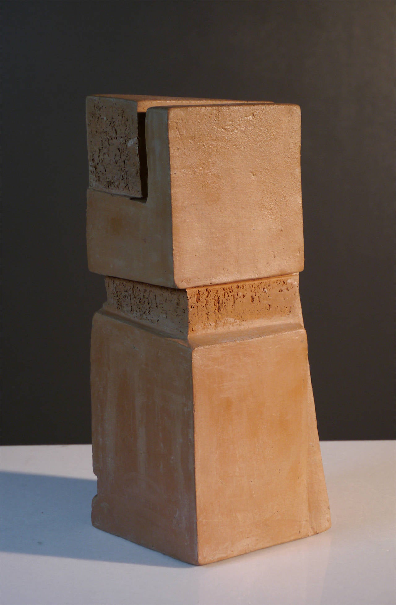 Late 20th Century Ocher Earth Sculpture by Jacques Barbier, 1993 For Sale