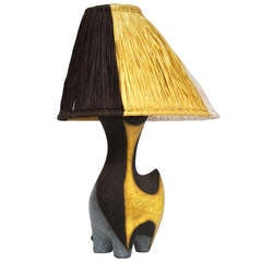 Ceramic Table Lamp by Gilbert Valentin