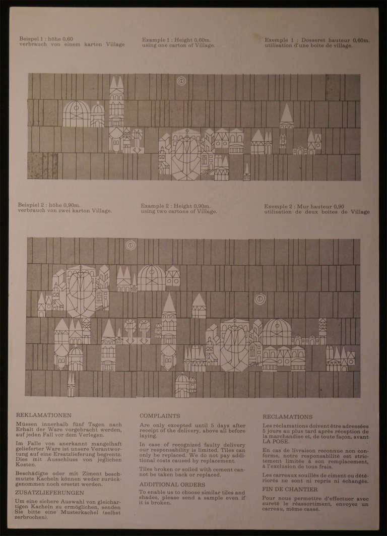 Faience Roger Capron Wall Ceramic Panel 