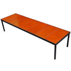 1970's Glazed Lava Coffee Table