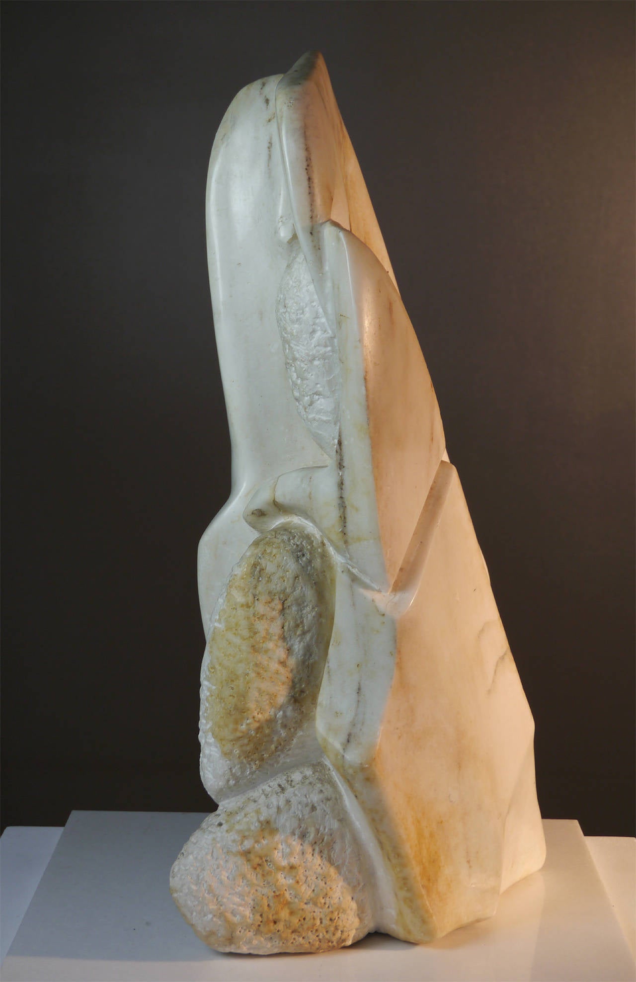 Biomorphic Marble Sculpture by Josette Barbier, 1985 In Excellent Condition For Sale In Saint Ouen, FR