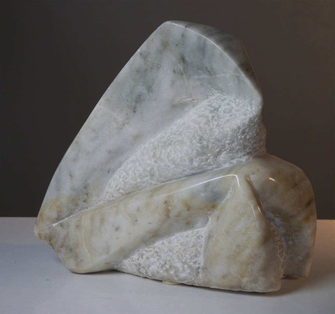 Late 20th Century Sculpted Marble by Josette Barbier, 1985 For Sale