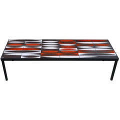 Coffee Table with Roger Capron Tiles, circa 1960