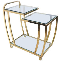 Brass Bar Cart, 1970s, USA