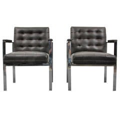 Beautiful pair of Milo Baughman Arm Chairs--1960s USA 7