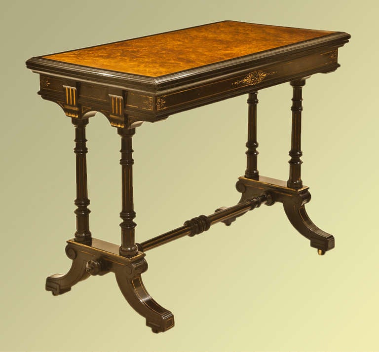 A 19th Century Amboyna And Ebonised Mahogany Card Table By Gillows